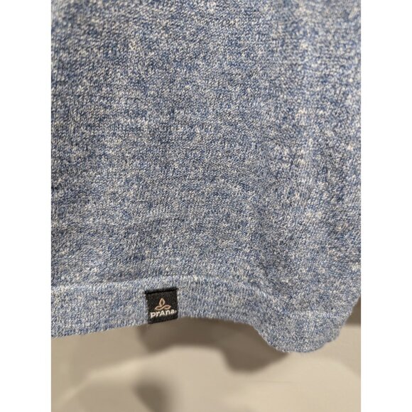 Prana Men's Marled Blue Long Sleeved Lightweight Sweater Crew Neck Size L - Picture 7 of 16